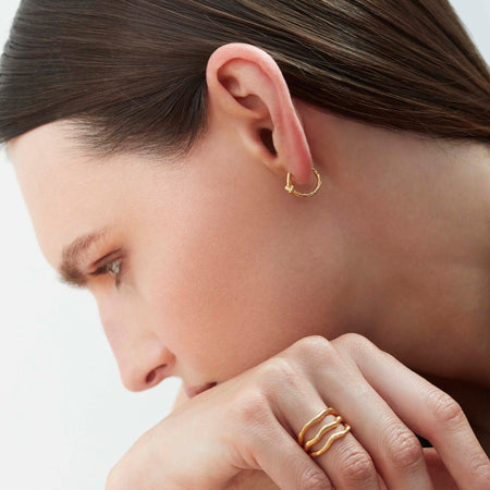 Eternity Knot Hoops Silver